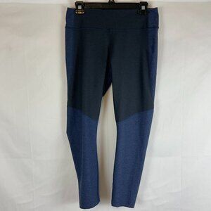 Outdoor Voices Ankle Leggings L Blue Black Color Block
